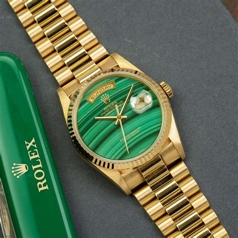 rolex 18238 malachite|rolex 18kt gold dial.